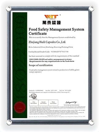 Certificado del Sistema de Gestión de Seguridad Alimentaria